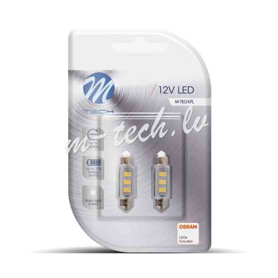 LB091W - Blister 2x LED L091W - C5W 41mm 6xSMD2835 White Рига