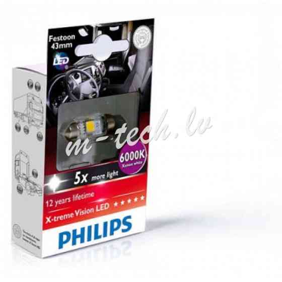 PH 249466000KX1 - Philips Festoon X-tremeVision LED T10.5x43 6 000 K 24V1W SV8.5 X1 Рига