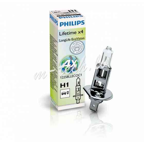 PH 12258LLECOC1 - Philips H1 LongLife EcoVision 12V55W P14.5s C1 Rīga
