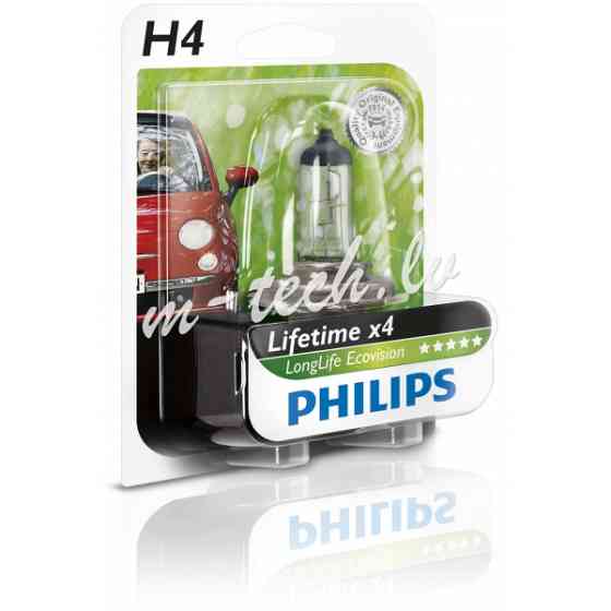 PH 12342LLECOB1 - Philips H4 LongLife EcoVision 12V60/55W P43t-38 B1 Рига