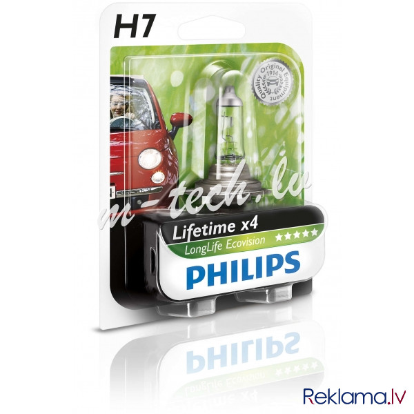 PH 12972LLECOB1 - Philips H7 LongLife EcoVision 12V55W PX26d B1 Rīga - foto 1