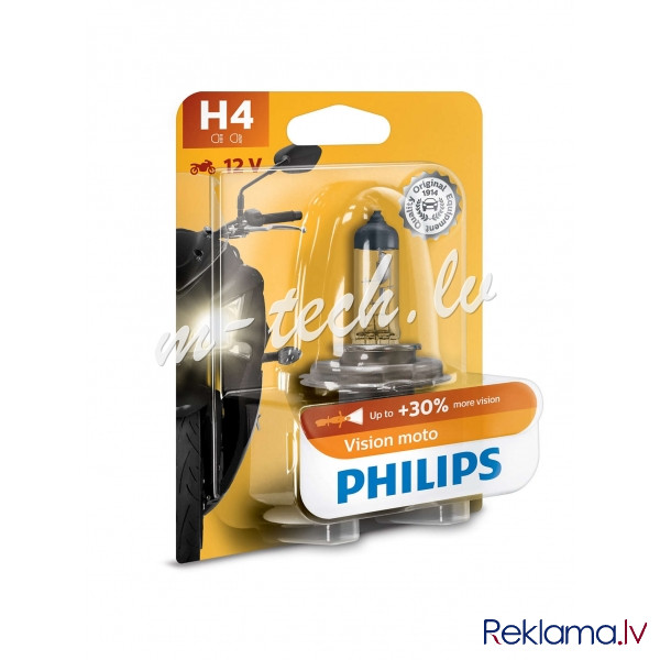 PH 12342PRBW - Philips H4 Vision Moto 12V60/55W P43t-38 BW Рига - изображение 1