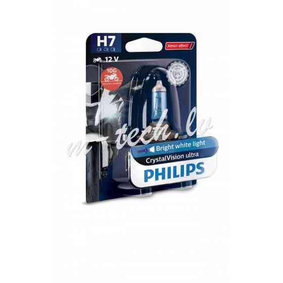 PH 12972CVUBW - Philips H7 CrystalVision ultra Moto 12V55 PX26d BW Rīga