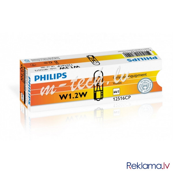 PH 12516CP - Philips Vision W1.2W - W2.3W - W2W - WBT5 W2x4.6d 12V 1.2W CP Rīga - foto 1