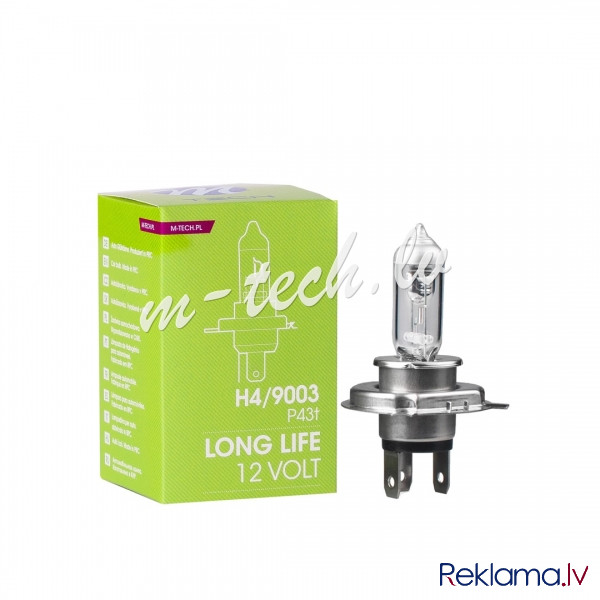 ZLL4 - M-Tech Long Life H4 9003 HB2 12V 60/55W P43t Рига - изображение 2