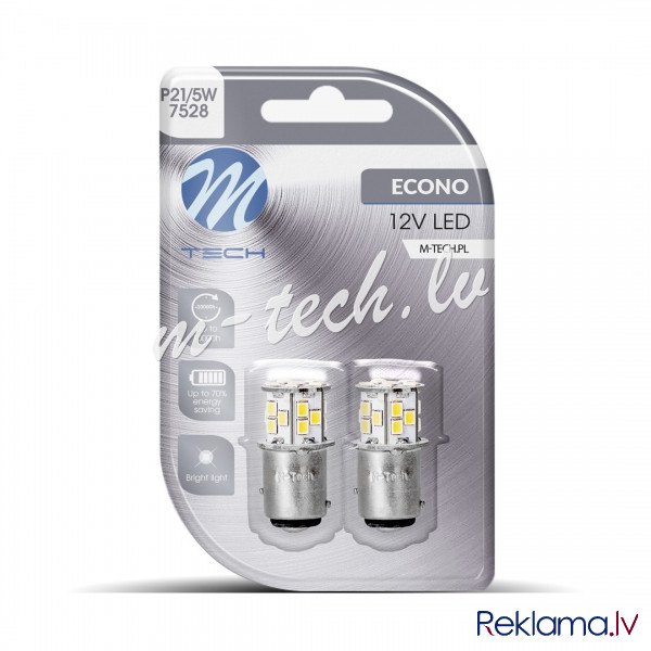 LB113W - Blister 2x M-TECH Econo LB113W - BAY15d. 21xSMD2835. White Rīga - foto 2