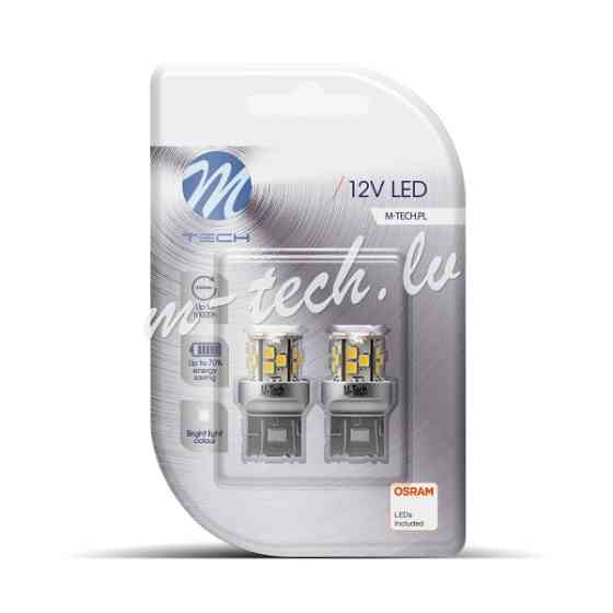 LB115W - Blister 2x M-TECH Econo LB115W - T20 W21/5W.  21xSMD2835 LED. White Рига