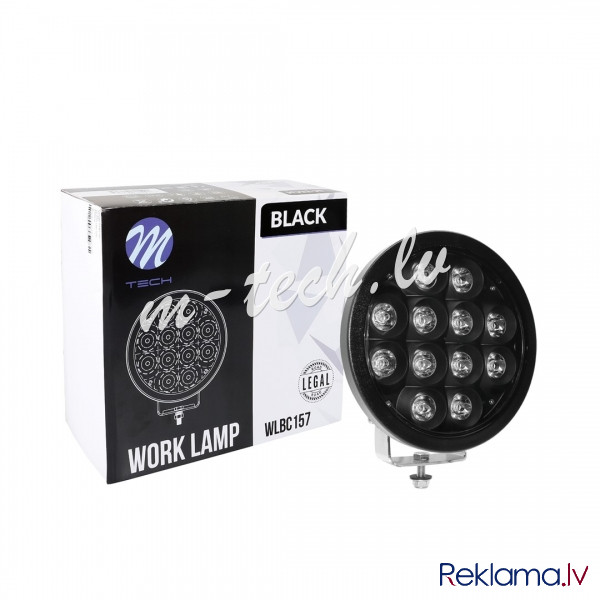 WLBC157 - Driving Light - Black Series - Side Bracket - Round Black. CREE 72W 9" Рига - изображение 1