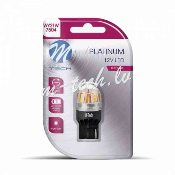 LB828Y-01B - Blister M-TECH Platinum LB828Y-01B - T20 W21W. 12-24V 15x2835SMD. CANBUS. Amber Рига