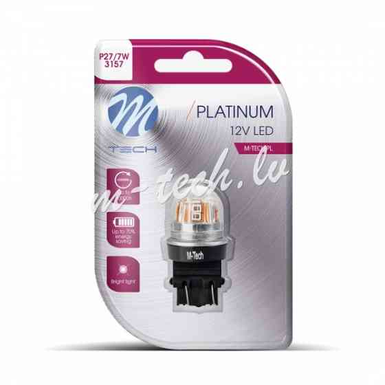 LB831R-01B - Blister M-TECH Platinum LB831R-01B - P27/7W. 12-24V 15x2835SMD. CANBUS. Red Рига
