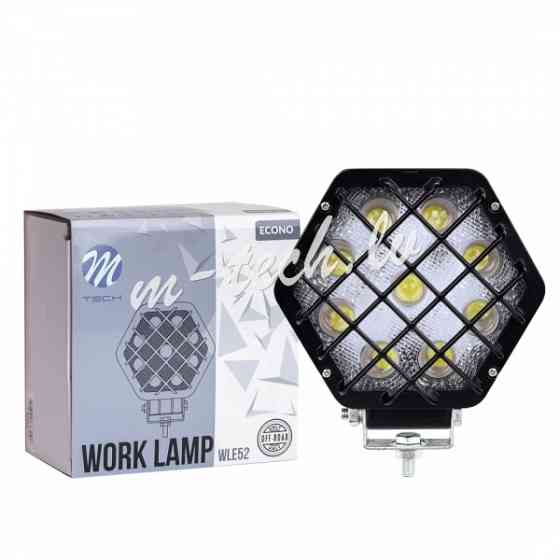 WLE52 - Work Lamp M-TECH ECONO 4" 9x3W Hex 27W 12-30V 4D Spot Rīga