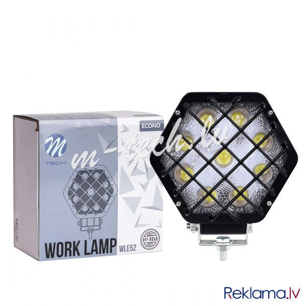 WLE52 - Work Lamp M-TECH ECONO 4" 9x3W Hex 27W 12-30V 4D Spot Рига - изображение 1