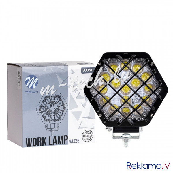 WLE53 - Work Lamp M-TECH ECONO 4" 16x3W Hex 48W 12-30V 4D Spot Рига - изображение 1