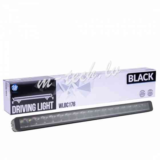 WLBC176 - Driving light M-TECH BLACK SERIES 18x5W LED 12-48V 90W 21.1". Single Row + Dynamic positio Рига