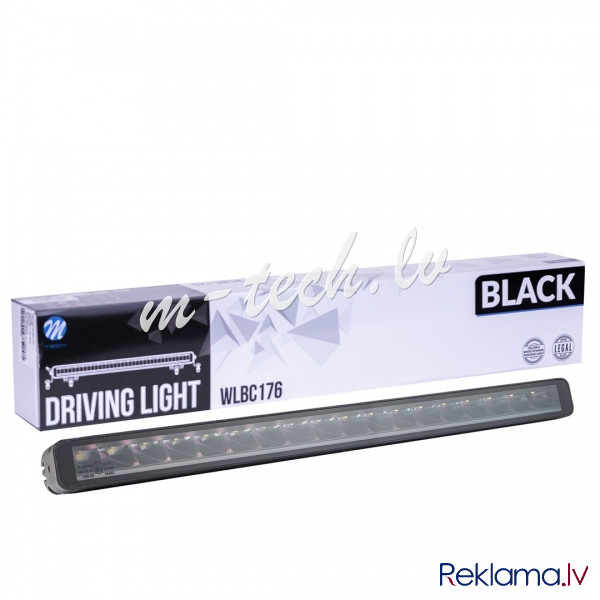 WLBC176 - Driving light M-TECH BLACK SERIES 18x5W LED 12-48V 90W 21.1". Single Row + Dynamic positio Рига - изображение 1