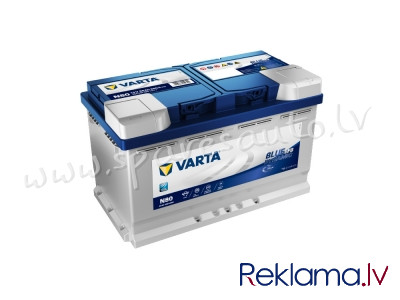 7-580500080 - Akumulators VARTA Blue Dynamic EFB N80 12V 80Ah 800A (EN) 315x175x190 0/1 - Akumulator Рига - изображение 1