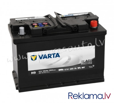 7-600123072 - Akumulators VARTA PROMOTIVE BLACK H9 12V 100Ah 720A (EN) 313x175x205 0/1 - Akumulators Рига - изображение 1