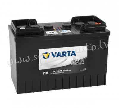 7-610404068 - Kravas a/m akumulators  VARTA PROMOTIVE BLACK I18 12V 110Ah 680A (EN), 347x173x234, 0/ Рига