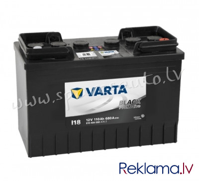 7-610404068 - Kravas a/m akumulators  VARTA PROMOTIVE BLACK I18 12V 110Ah 680A (EN), 347x173x234, 0/ Рига - изображение 1