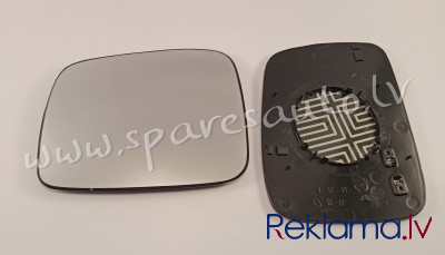 9566555E - heated, convex, chrome, only for electro mirror R - Spoguļa Stikls Ar Pamatni - VW TRANSP Рига - изображение 1