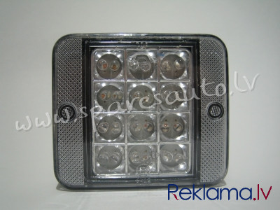 99LT025E - rear FOG LAMP, sguare, 12V, 45мм,RED LED,87x74x26mm - Aizmugurējais Lukturis - UNSORTED U Rīga - foto 1