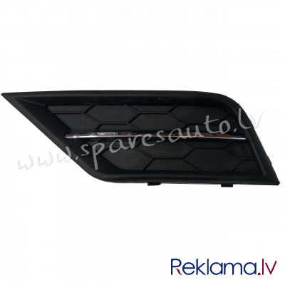 A12098 - Volkswagen Tiguan 2016-2020 bumper grille without hole for anti-smoke light with chrome bar Rīga - foto 1