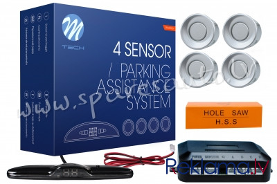 CP24S - Parking assist system - CP24 with buzzer 22 mm - silver - Parking Sensori - UNSORTED PARKING Рига - изображение 1