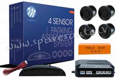 CP4B - M-TECH 4-sensor parking assist system with digital display - BLACK - Parking Sensori - UNSORT Рига