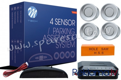 CP4S - Parking assist system - CP4 with digital display - silver - Parking Sensori - UNSORTED PARKIN Рига - изображение 1