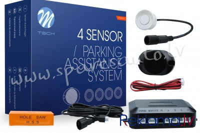 CP6W - Parking assist system - CP6 with buzzer and connectors - white - Parking Sensori - UNSORTED P Rīga - foto 1