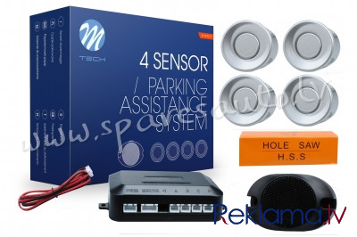 CP7S - Parking assist system - CP7 with buzzer - silver - Parking Sensori - UNSORTED PARKING SENSORI Рига - изображение 1