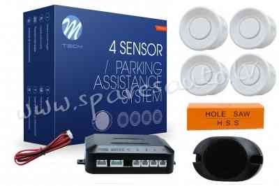 CP7W - Parking assist system - CP7 with buzzer - white - Parking Sensori - UNSORTED PARKING SENSORI Рига