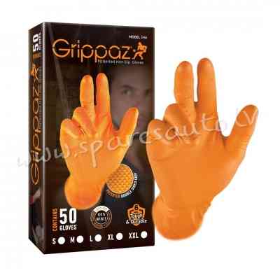GLV-GRP-O-XL - Grippaz Nitrile Fishscale 240mm 6mil 50pcs/box Orange Size XL - Aksesuāri - UNSORTED  Рига