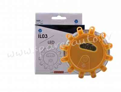 IL03 - Warning lamp 12+3 LED 3xAAA Amber - Lukturis - UNSORTED INSPECTION LAMPS Рига