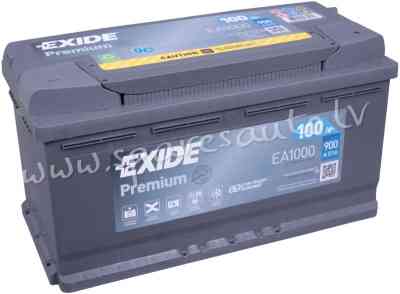 K-EA1000 - Akumulators EXIDE PREMIUM EA1000 12V 100Ah 900A(EN) 353x175x190 0/1 - Akumulators - UNSOR Rīga