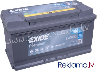 K-EA1000 - Akumulators EXIDE PREMIUM EA1000 12V 100Ah 900A(EN) 353x175x190 0/1 - Akumulators - UNSOR Рига - изображение 1