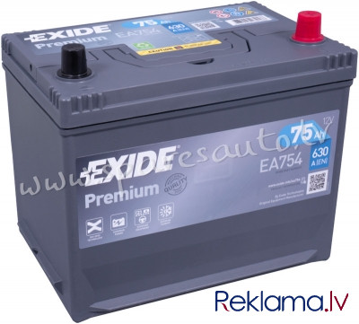 K-EA754 - Akumulators EXIDE Premium EA754 12V 75Ah  630A(EN) 270x173x222 0/1 - Akumulators - UNSORTE Rīga - foto 1