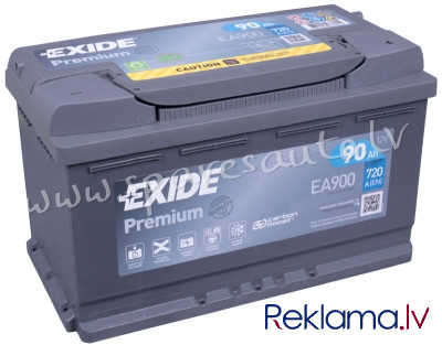 K-EA900 - Akumulators EXIDE PREMIUM EA900 12V 90Ah 720A(EN) 315x175x190 0/1 - Akumulators - UNSORTED Рига - изображение 1