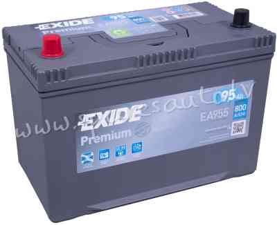 K-EA955 - Akumulators EXIDE PREMIUM EA955 12V 95Ah JIS 800A(EN) 306x173x222 1/1 - Akumulators - UNSO Rīga