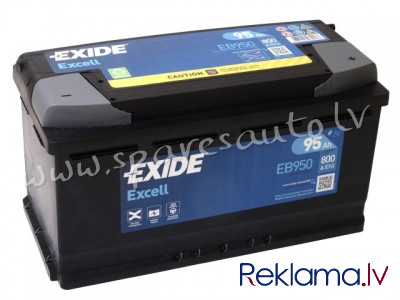 K-EB950 - Akumulators EXIDE EXCELL EB950 12V 95 Ah 800A( EN) 353x 175x 190 0/1 - Akumulators - UNSOR Рига - изображение 1
