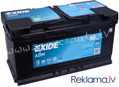K-EK950 - Akumulators EXIDE START-STOP AGM EK950 12V 95Ah 850A(EN) 353x175x190 0/1 - Akumulators - U Рига - изображение 1