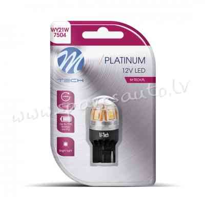 LB828Y-01B - Blister M-TECH Platinum LB828Y-01B - T20 W21W. 12-24V 15x2835SMD. CANBUS. Amber - Gaism Рига