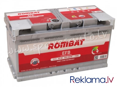 R-EFB95 - Rombat EFB 12V 95Ah 850A(EN) L5 353X175X190 0/1 - Akumulators - UNSORTED AKUMULATORI Рига - изображение 1