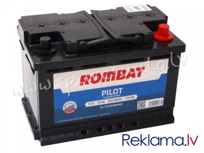 R-PILOT 75 - Rombat Pilot 12V 75Ah 650A(EN) L3 278X175X190 0/1 - Akumulators - UNSORTED AKUMULATORI Рига - изображение 1