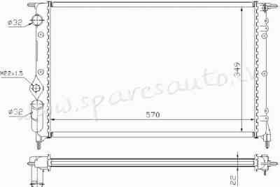 RA63925A - 'OEM: 7700816323' RKPRC810 - Radiators - RENAULT 19 (1992-1995) Rīga