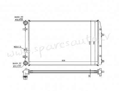 RA65271Q - 'OEM: 6Q0121253Q' MT, EDA\\\Cooling - Radiators - VW POLO  IVF (2005-2009) Rīga