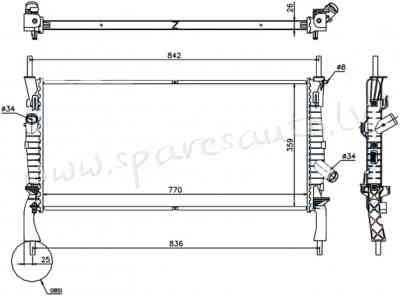 RA69226 - 'OEM: 6C118005AD' 2.2TDCI, 2.3L, 2.4TDCI, AirC, MT, EDA\\\Cooling - Radiators - FORD TRANS Rīga