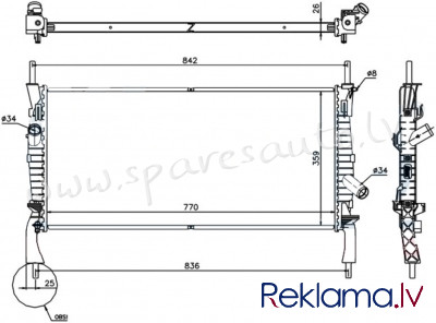 RA69226 - 'OEM: 6C118005AD' 2.2TDCI, 2.3L, 2.4TDCI, AirC, MT, EDA\\\Cooling - Radiators - FORD TRANS Рига - изображение 1