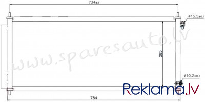 RC940051 - 'OEM: 80110SAA013' longer, EDA\\\Cooling - Kondicioniera Radiators - HONDA JAZZ (2002-200 Рига - изображение 1