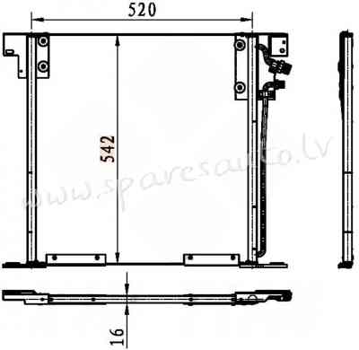 RC94226 - 'OEM: 6388350170' EDA Cooling - Kondicioniera Radiators - MERCEDES VITO (1995-2003) Rīga